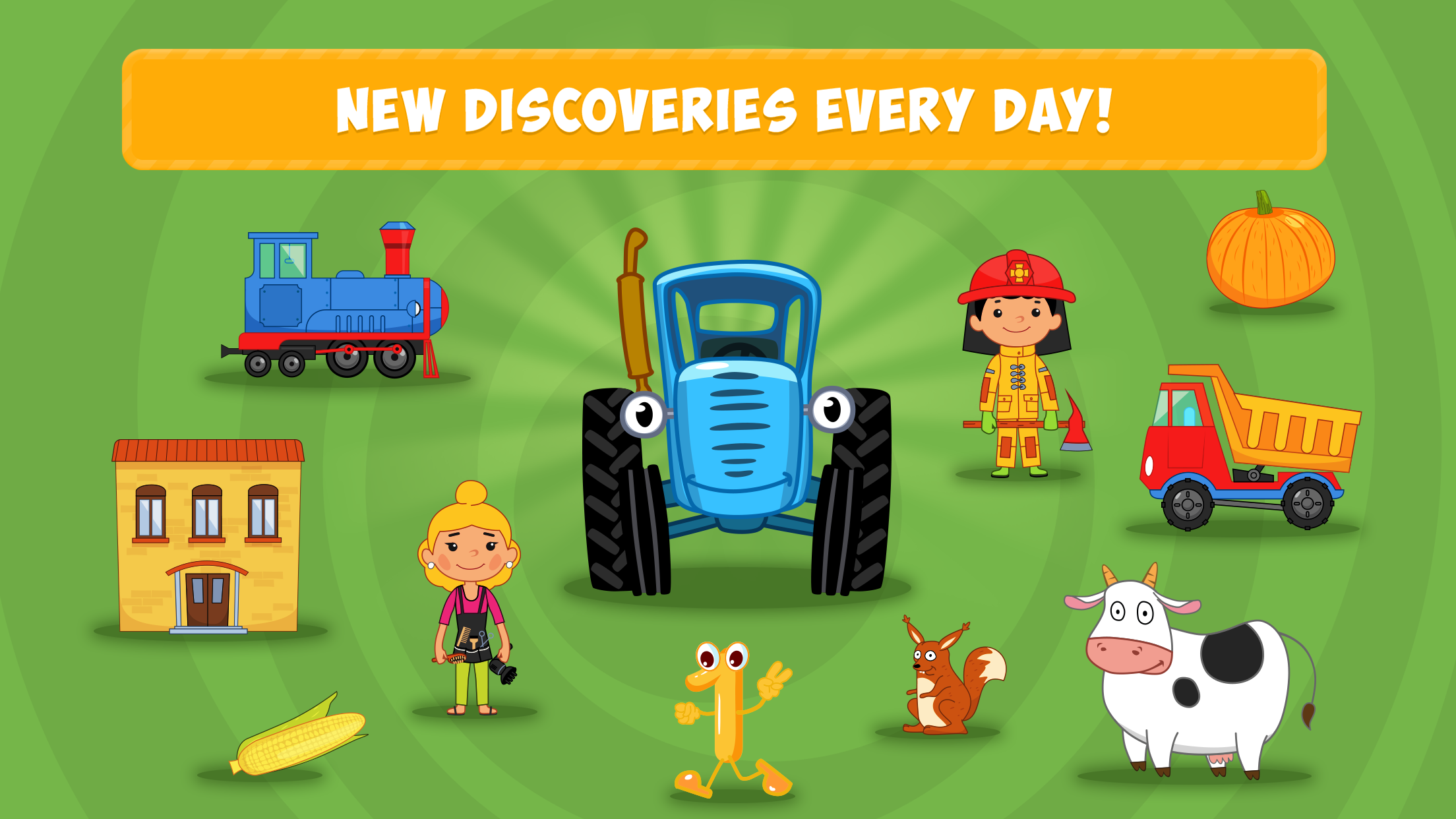 Blue Tractor: Games for Kids